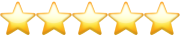 Picture of five litte gold rating stars