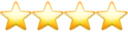 Picture of four litte gold rating stars